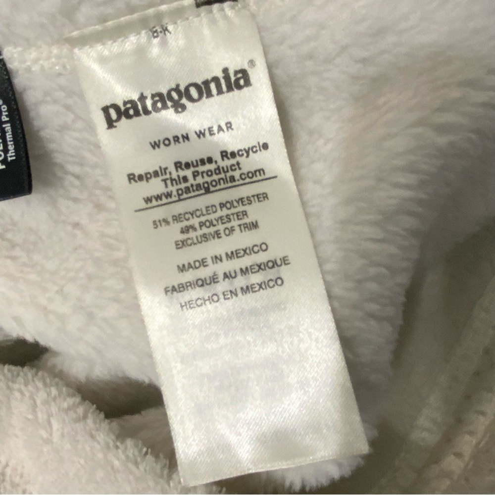 Patagonia Quarter Ivory Zip Fleece. Women’s Size Large. - Picture 5 of 6